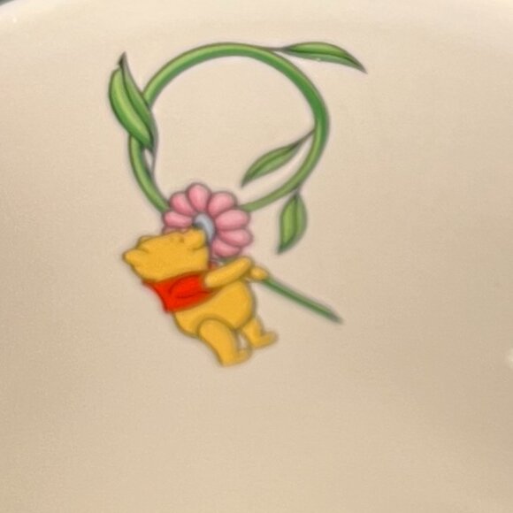 DISNEY Winnie the Pooh Poohtanicals Pattern Blue Green Basket Weave Ceramic Mug - Picture 8 of 10